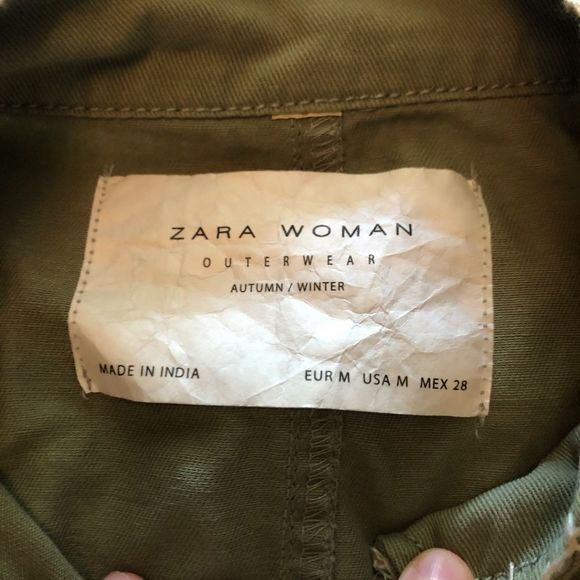 Zara Fringe Tassel Coin Parka Green Embellished - Picture 5 of 6